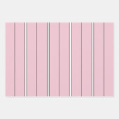 Soft Pink Vertical Stripe Pattern Minimal Geschenkpapier Set (Vorderseite)