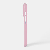 Soft Pink Vertical Stripe Pattern Minimal iPhone Hülle (Linke Seite)