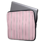 Soft Pink Vertical Stripe Pattern Minimal Laptopschutzhülle (Vorderseite Links)