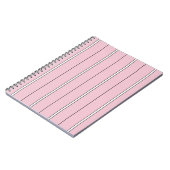 Soft Pink Vertical Stripe Pattern Minimal Notizblock (Linke Seite)
