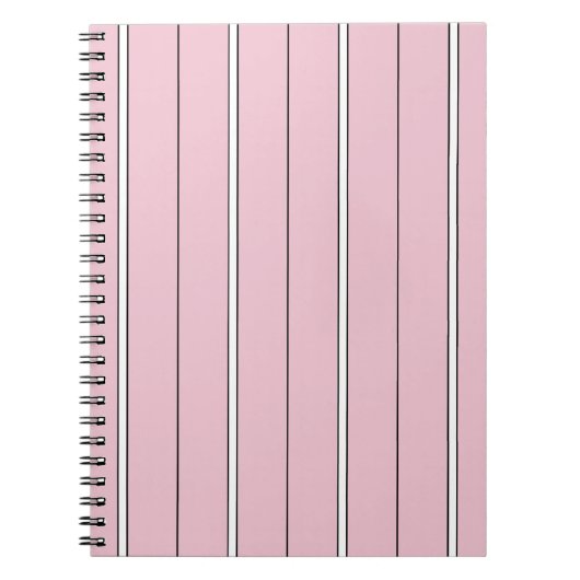 Soft Pink Vertical Stripe Pattern Minimal Notizblock (Vorderseite)