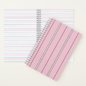 Soft Pink Vertical Stripe Pattern Minimal Notizblock (Innen)