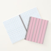 Soft Pink Vertical Stripe Pattern Minimal Notizblock (Innenseite)