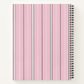 Soft Pink Vertical Stripe Pattern Minimal Notizblock (Rückseite)