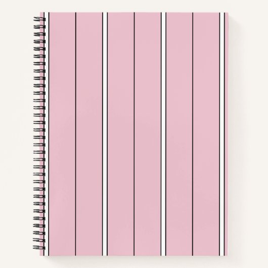 Soft Pink Vertical Stripe Pattern Minimal Notizblock (Vorderseite)