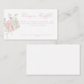 Soft Pink Vintage Floral Diaper Raffle Begleitkarte (Vorne/Hinten)