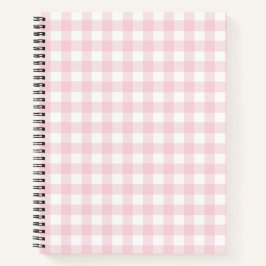 Soft Pink White Buffalo Karo Kariert Gingham Notizblock