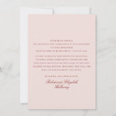 Soft Pink White Stamp Graduation Announcement card Einladung (Rückseite)