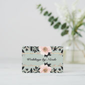 Soft Pink Wild Rose Hochzeitsplaner Visitenkarte (Stehend Vorderseite)