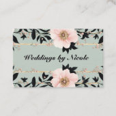 Soft Pink Wild Rose Hochzeitsplaner Visitenkarte (Vorderseite)