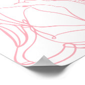 Soft Pink Wild Safari Jungle Animals Baby Shower Poster (Ecke)