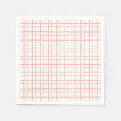 Soft Pink Windowpane Grid Picnic Serviette (Vorderseite)