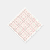 Soft Pink Windowpane Grid Picnic Serviette (Ecke)