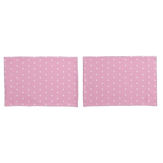 Soft Pink with White Dots Standard Size Kissenbezug (Vorderseite-Set)