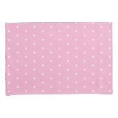 Soft Pink with White Dots Standard Size Kissenbezug (Vorderseite-Rechts)