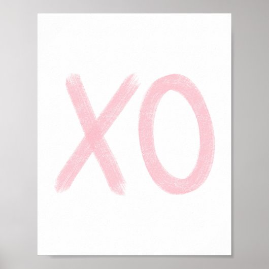 Soft Pink XO Poster (Vorne)