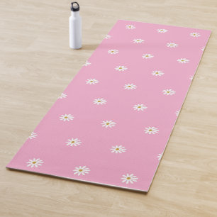 Soft Pink Yoga Mat mit blühender Blume Print Yogamatte