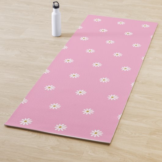 Soft Pink Yoga Mat mit blühender Blume Print Yogamatte (Beispiel)