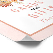 Soft pinkfarbene Karten und Geschenke Hochzeit im  Poster (Ecke)