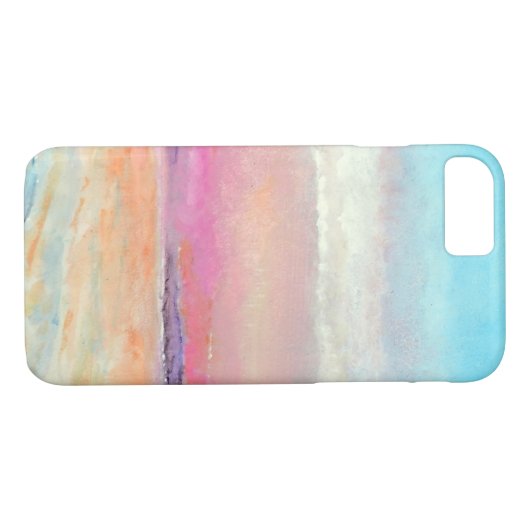 Soft Pinks und Blues Painted Sunset Case-Mate iPhone Hülle (Rückseite (Horizontal))