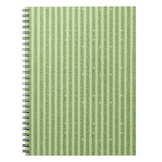 Soft Pistachio Glitter Style Minimal Pattern Notizblock (Vorderseite)