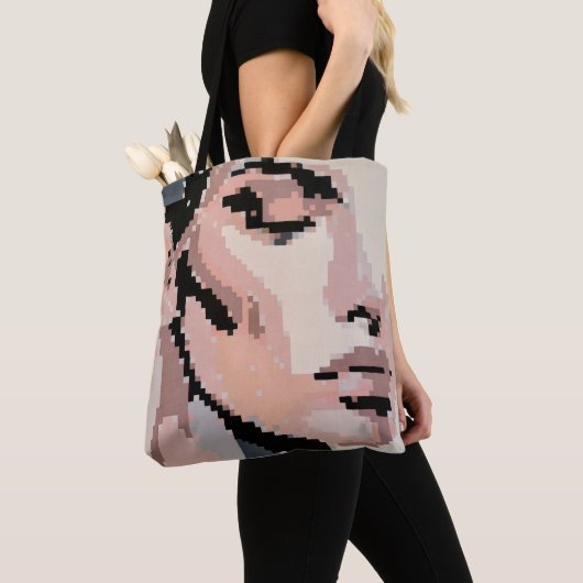 Soft Pixel Portrait in Pale Tone Tasche (Von Nahem)