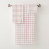 Soft Plaid Towel Rose Gold Gift for Her Retreat Badhandtuch Set (Insitu)