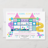 Soft Play Bounce Einladung Dschungel Gym Einladung (Vorderseite)