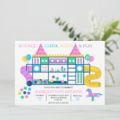 Soft Play Bounce Einladung Dschungel Gym Einladung (Stehend Vorderseite)