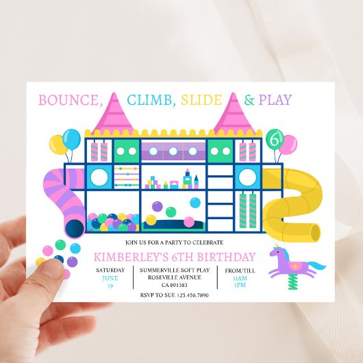 Soft Play Bounce Einladung Dschungel Gym Einladung