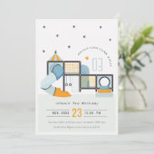 Soft Play Center Indoor Dschungelgymnastik Kinderg Einladung (Stehend Vorderseite)