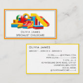 Soft play Kinderpflege Kindermädchen Kindermädchen Visitenkarte (Vorne/Hinten)