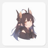 Soft Playful Art Quadratischer Aufkleber (Vorderseite)