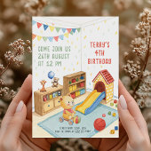 Soft Playroom Geburtstag Einladung