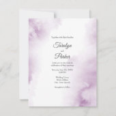 Soft Plum Mauve Wasserfarbe Abstrakt Einladung (Vorderseite)