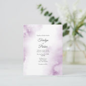 Soft Plum Mauve Wasserfarbe Abstrakt Einladung (Stehend Vorderseite)
