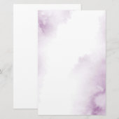 Soft Plum Mauve Watercolor Abstrakte Rahmen Briefpapier (Vorne/Hinten)