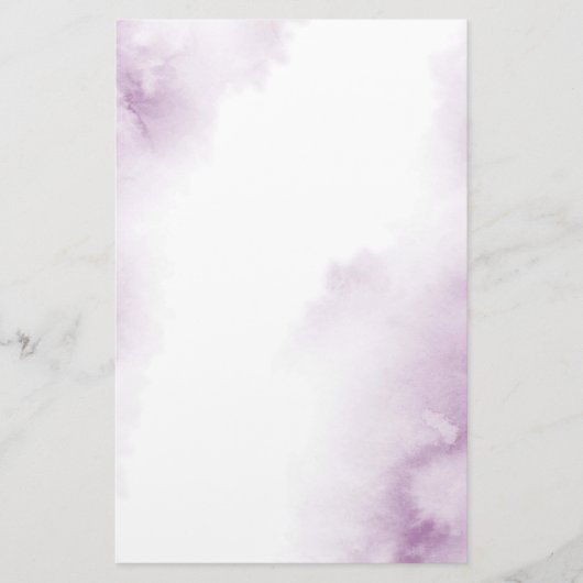 Soft Plum Mauve Watercolor Abstrakte Rahmen Briefpapier (Vorderseite)