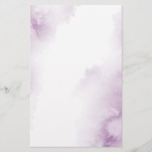 Soft Plum Mauve Watercolor Abstrakte Rahmen Briefpapier (Vorderseite)