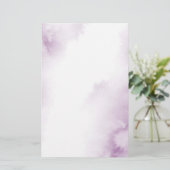 Soft Plum Mauve Watercolor Abstrakte Rahmen Briefpapier (Stehend Vorderseite)