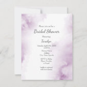 Soft Plum Mauve Watercolor Abstrakte Rahmen Einladung (Vorderseite)