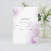 Soft Plum Mauve Watercolor Abstrakte Rahmen RSVP Karte (Stehend Vorderseite)