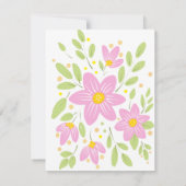 Soft Plum Pink Floral Bouquet Einladung (Rückseite)