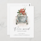 Soft Poinsettia Blumenweihwagen Wir haben uns bewe Postkarte (Vorne/Hinten)