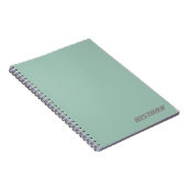 Soft Powder Blue Subject/Name Notebook Notizblock (Rechte Seite)