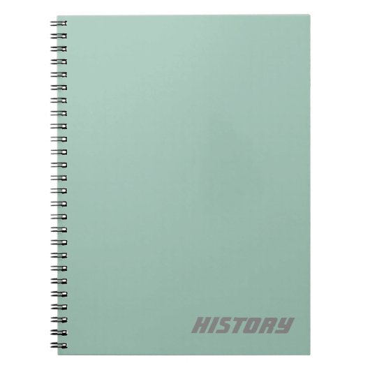 Soft Powder Blue Subject/Name Notebook Notizblock (Vorderseite)