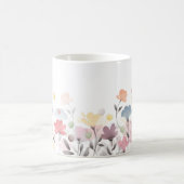 Soft Pretty Watercolor Art Flowers Kaffeetasse (Mittel)