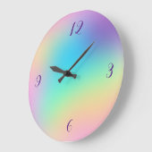 Soft Prismatic Pastel Gradient Clock Große Wanduhr (Winkel)