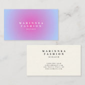 Soft Purple Blue Gradient Aura  Visitenkarte (Vorne/Hinten)