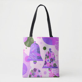 Soft Purple Floral Modern Tote Bag Tasche